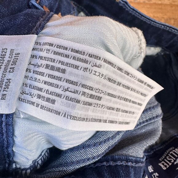 Hollister High-Rise Super Skinny Classic Stretch Distressed Blue Jeans Size 27 - Picture 10 of 15